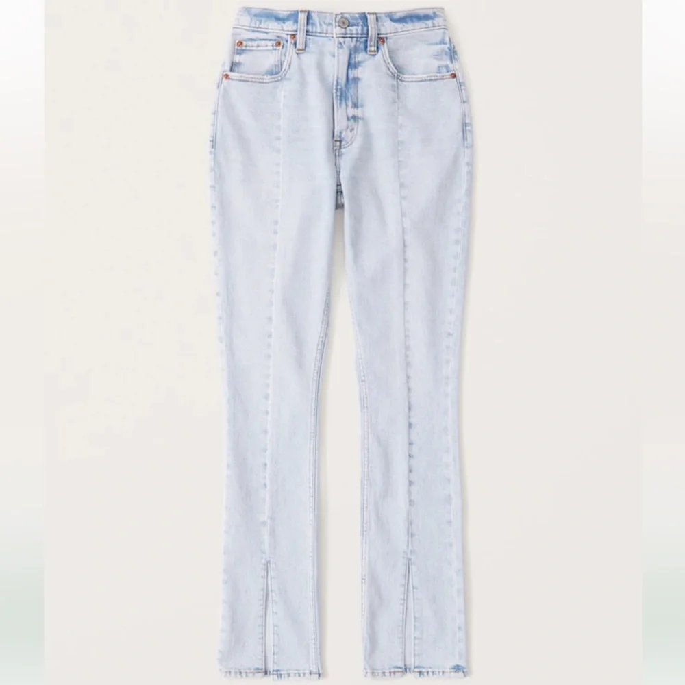 abercrombie and fitch curve love the 90s straight ultra high rise jeans - Picture 5 of 11